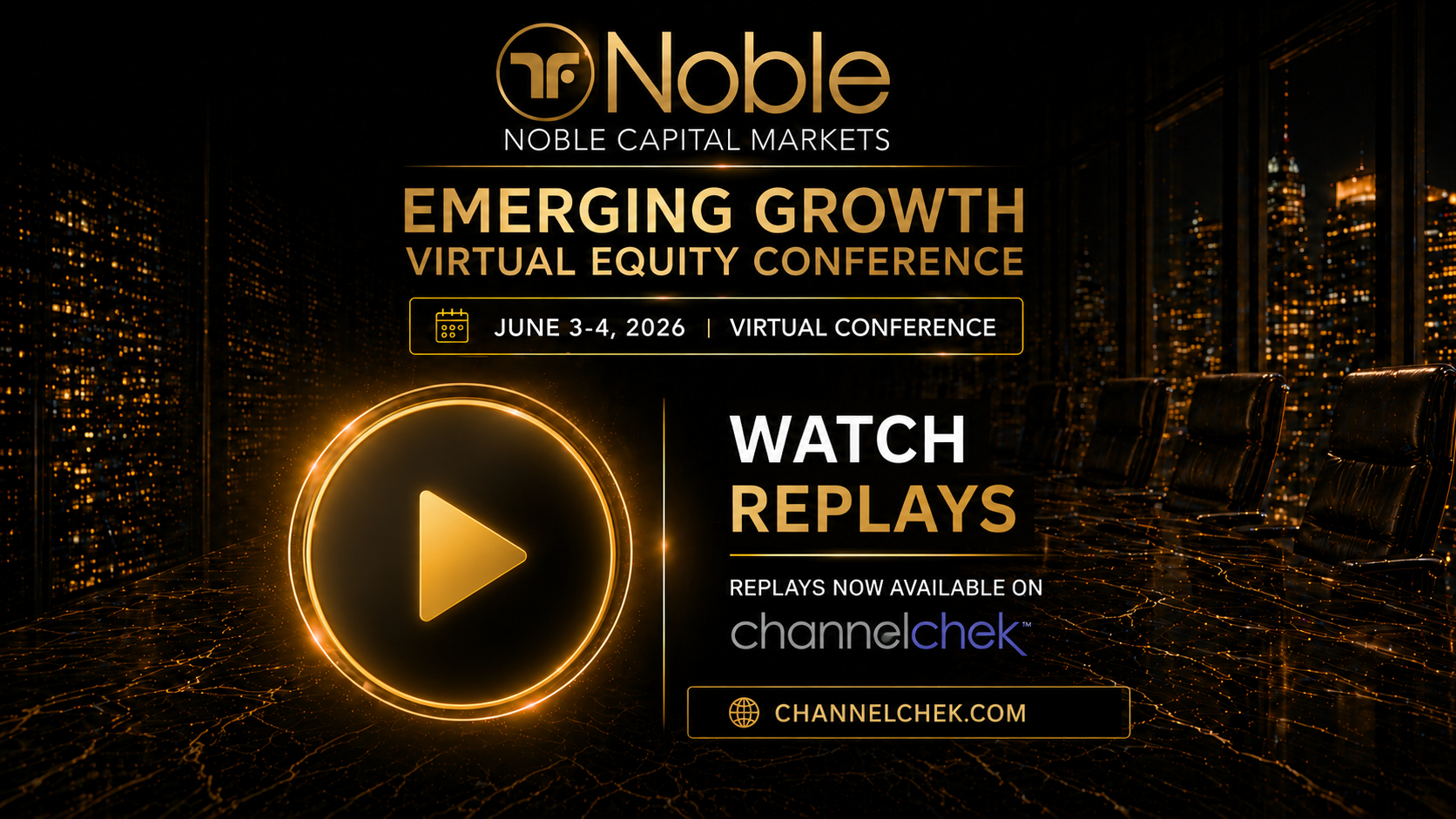 Noble Capital Markets June 2026 Virtual Equity Conference